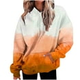 thumbnail image 2 of Women's Hoodies Casual Gradient Color Hooded Sweatshirt Fall Winter Long Sleeve Sweatshirt Loose Pullover Sweatshirts Tops, 2 of 3