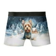 thumbnail image 2 of Hello Winter Yorkshire Terrier Welcome Snowy Night Watercolor Vintage All Over Print Boxer Briefs Underwear for Men Dad Yorkie Dog Lover Gifts - 01011, 2 of 6