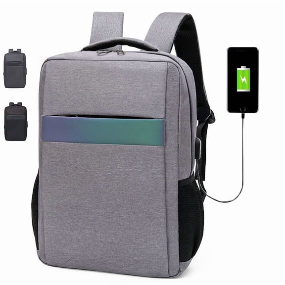 Waterproof Outdoor Double Shoulder Usb Charging Anti Theft Backpack,Dark Grey