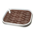 thumbnail image 4 of Pet Dog Toilet Puppy Potty Tray Potty Tray Potty Pan Detachable Pet Litter Pan Training Pad Holder Potty Trainer Corner White Coffee, 4 of 8