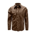 thumbnail image 4 of oqasdz Men's Long Sleeve Button Up Shirt with Classic Collar and Chest Pocket for Fall Winter Comfort Office Top Stretch Soft Casual Outdoor, 4 of 4