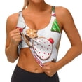 thumbnail image 3 of Picia Christmas Gingerbread Cookies Sports Bra for Women,Padded Strappy Sports Bras Medium Support Yoga Bra with Removable Cups,Running Yoga Bra-Large, 3 of 9