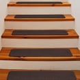 thumbnail image 4 of Ottomanson Stepwell Waterproof Non-Slip Rubberback Solid 8" x 30" Indoor/Outdoor Stair Treads, 14 Pack, Brown, 4 of 14