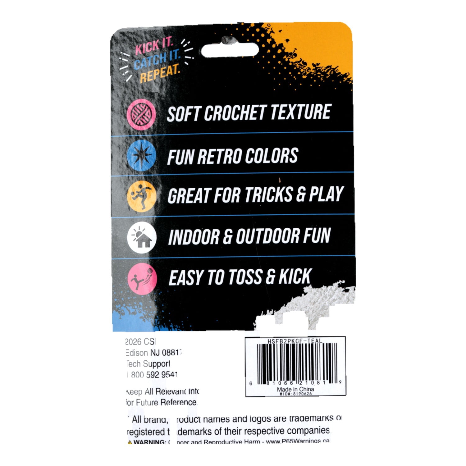 Crochet Footbag 2-Pack – 2.25 x 2 in, 40g Kick Sack Balls for Adults & Kids, Juggling & Stress Relief Toy