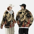 thumbnail image 4 of Daiia Gothic Eastern Floral Skull UPF 50+ Sun Protection Hoodie Jacket Lightweight Long Sleeve Sun Shirt for Women Men with Pocket Hiking Outdoor-Medium, 4 of 7