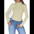 thumbnail image 2 of Camisetas de Larga para Mujer, Ropa Interior Térmica Básica de Otoño, Ropa de Invierno Champán 4XL, 2 of 10