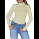 thumbnail image 2 of Camisetas de Larga para Mujer, Ropa Interior Térmica Básica de Otoño, Ropa de Invierno Champán S, 2 of 10