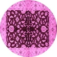 thumbnail image 1 of Ahgly Company Indoor Round Oriental Pink Industrial Area Rugs, 8' Round, 1 of 4