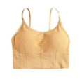 thumbnail image 1 of Tank With Built In Bra Womens Tank Tops Strap Stretch Extra Support Sports Bra Strapless Bra for plus Size Women Padded Bras for Women Running Girl One Shoulder Sports Bra Tan Sports Bra, 1 of 4