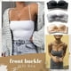 thumbnail image 4 of Gibobby Brasier Deportivo Para Mujer Mujer 2PCS Color sólido Sin tirantes Antideslizante Ajuste Sin Vestido Sujetador(Gris, beige,90F), 4 of 5
