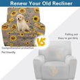 thumbnail image 4 of Xixirimido Sunflower Woodgrain Brown Pattern Recliner Slipcovers 4 Pieces Lazyboy Recliner Chair Cover Non Slip Recliner Couch Covers for Recliner Chair with Storage Pockets Furniture Protector, 4 of 8