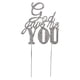 thumbnail image 1 of Adorno para tarta de boda con diamantes de imitación "Dios me dio tu nombre", decoración personalizada y brillante, 1 of 5