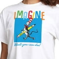 thumbnail image 3 of Dr. Seuss - Cat in the Hat Imagine - Juniors Cropped Cotton Blend T-Shirt, 3 of 6