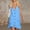 #0508-Blue, variant on Neewe Women's Summer Dresses Casual Sleeveless Button Tank Sundress Round Neck Knee Length Mini Dress with Pockets