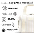 thumbnail image 3 of Fit + Fresh Remi Womens Lunch Bag, Insulated Lunch Box With Containers, Ivory Stripe, 3 of 8