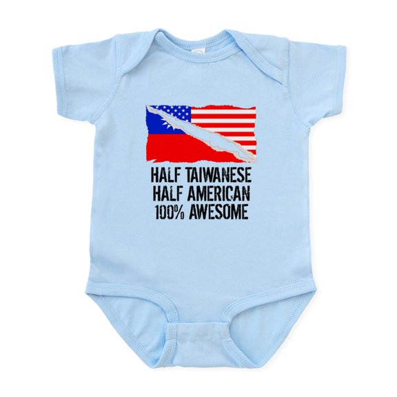 CafePress - Half Taiwanese Half American Awesome Body Suit - Baby Light Bodysuit, Size Newborn - 24 Months