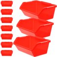 thumbnail image 1 of BRIGHTFUFU Container Parts Box Plastic Storage Box Red 10Set For Home Storage 3.94X3.74X1.97In, 1 of 7