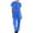 Blue, variant on APEXFWDT Women's Short Sleeve Collared Coverall Zipper Front Elastic Waist Cargo Jumpsuit Casual Long Pants Rompers with Pockets 6 Colors,S-3XL