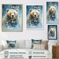 thumbnail image 5 of Designart "Abstract Dynamic Bear I" Animals Bear Picture Framed Wall Decor, 5 of 5