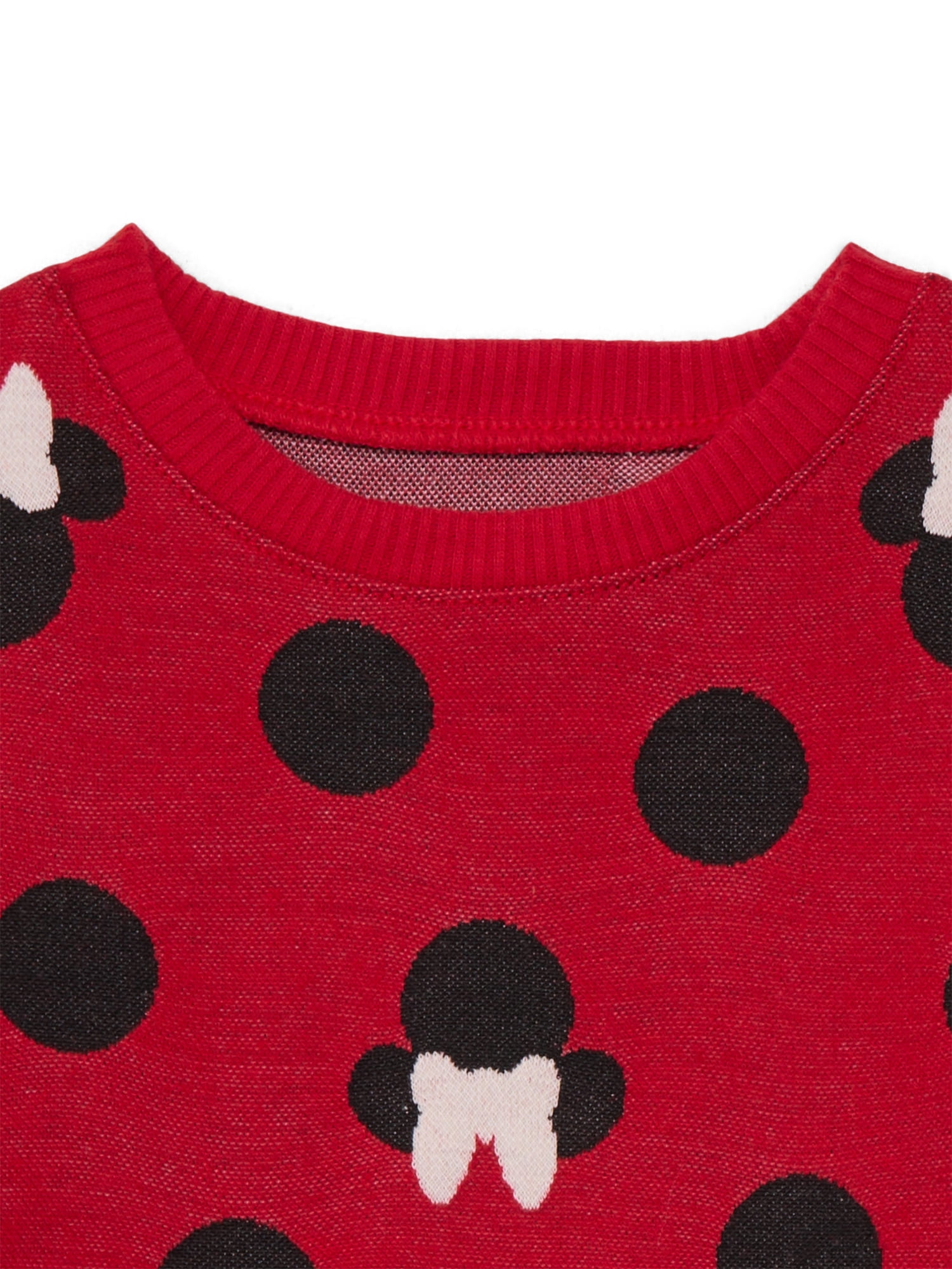 Disney Toddler Girls Minnie Mouse Intarsia Graphic Sweater and Skater Skirt Set, 2-Piece, Sizes 12M-5T