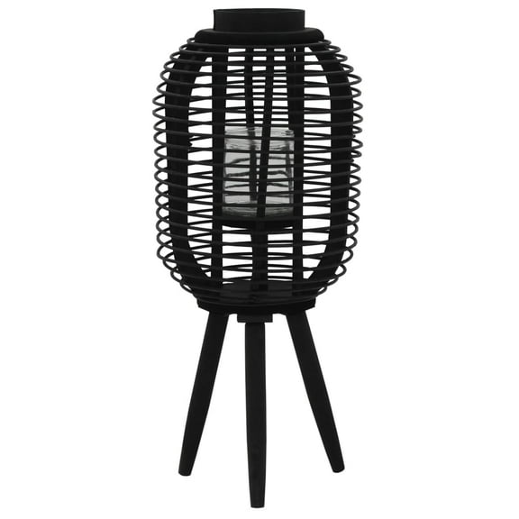 vidaXL Black Bamboo Wedding Candle Lantern