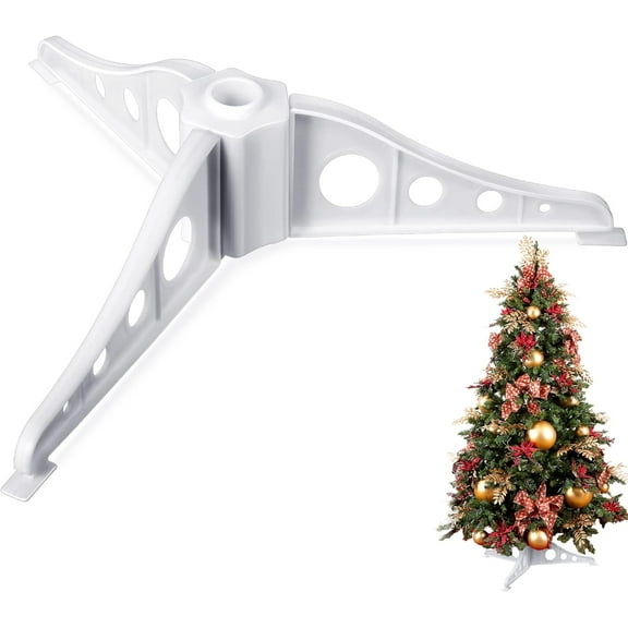 Christmas Tree Stand Plastic Legs Replacement White Artificial Xmas Base Holder for Trees 0.6'' in Diameter