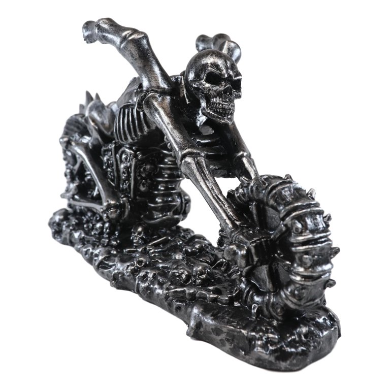 Ebros Hell Ghost Rider Skull Chopper Motorbike Wine Holder