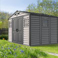 thumbnail image 6 of Duramax Woodside Plus 10.5 x 8 Plastic Vinyl Resin Outdoor Storage Shed With Foundation Kit, 6 of 17