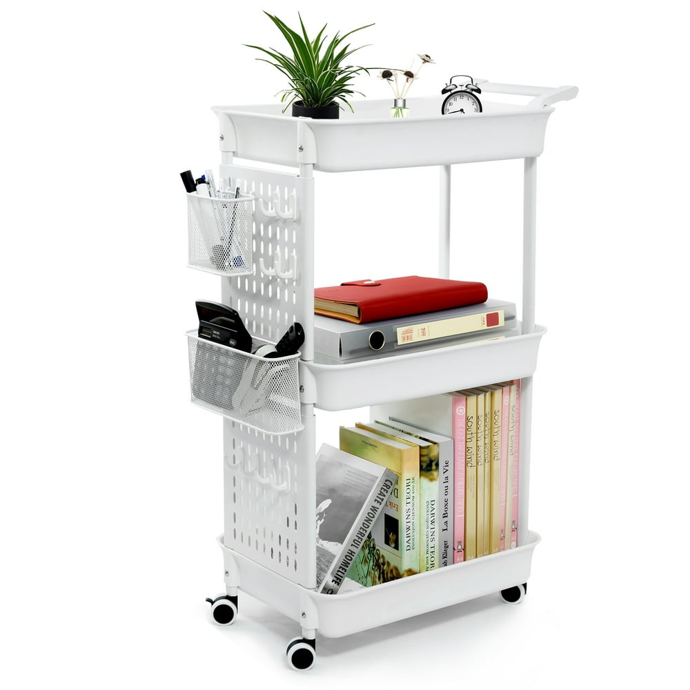 WiseWater 3 Tier Rolling Storage Cart, Utility Carts with