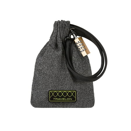 Twist Lock Handbag Travelon Anti-Theft Lockdown Bag - Locking Cut-Proof Travel Purse Handbag - Gray - Medium ()