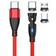 thumbnail image 1 of E9 2m 3-in-1 iP Micro Type-C 540 Degree Rotation PD 60W Fast Charging Magnetic Data Cable - Green, 1 of 5