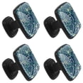 thumbnail image 2 of 4 Pcs Square Cabinet Handle Cupboard Knob Drawer Pulls Handle Plants and Flowers Drawer Knobs with Screws Furniture Decoration, 2 of 7