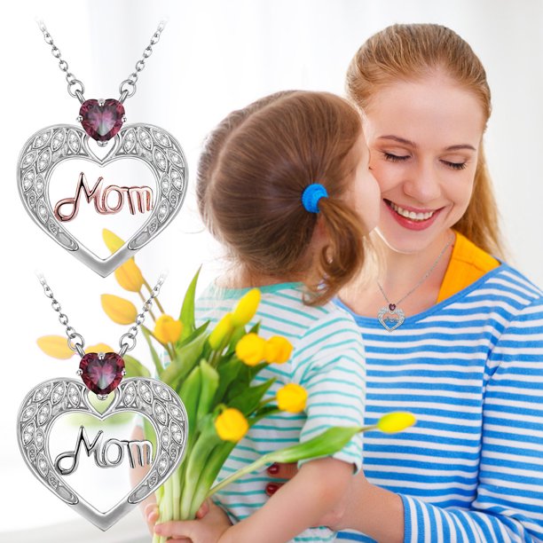 onlyliua Ofertas Del Día Liquidación Prime Collar y Colgante de Corazón para El Día de La Madre, Collar Maternal, Joyería de Tendencia