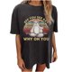 thumbnail image 1 of Blusa holgada de manga corta con estampado de letras chistosas y mangas caídas vintage para mujer Pompotops hfajkhk123962, 1 of 9
