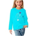 thumbnail image 2 of Chemises pour Filles, Chemises à Manches Longues Imprimées Mignonnes Col Rond Hauts Blouses Décontractées Habillées Vêtements, 2 of 5