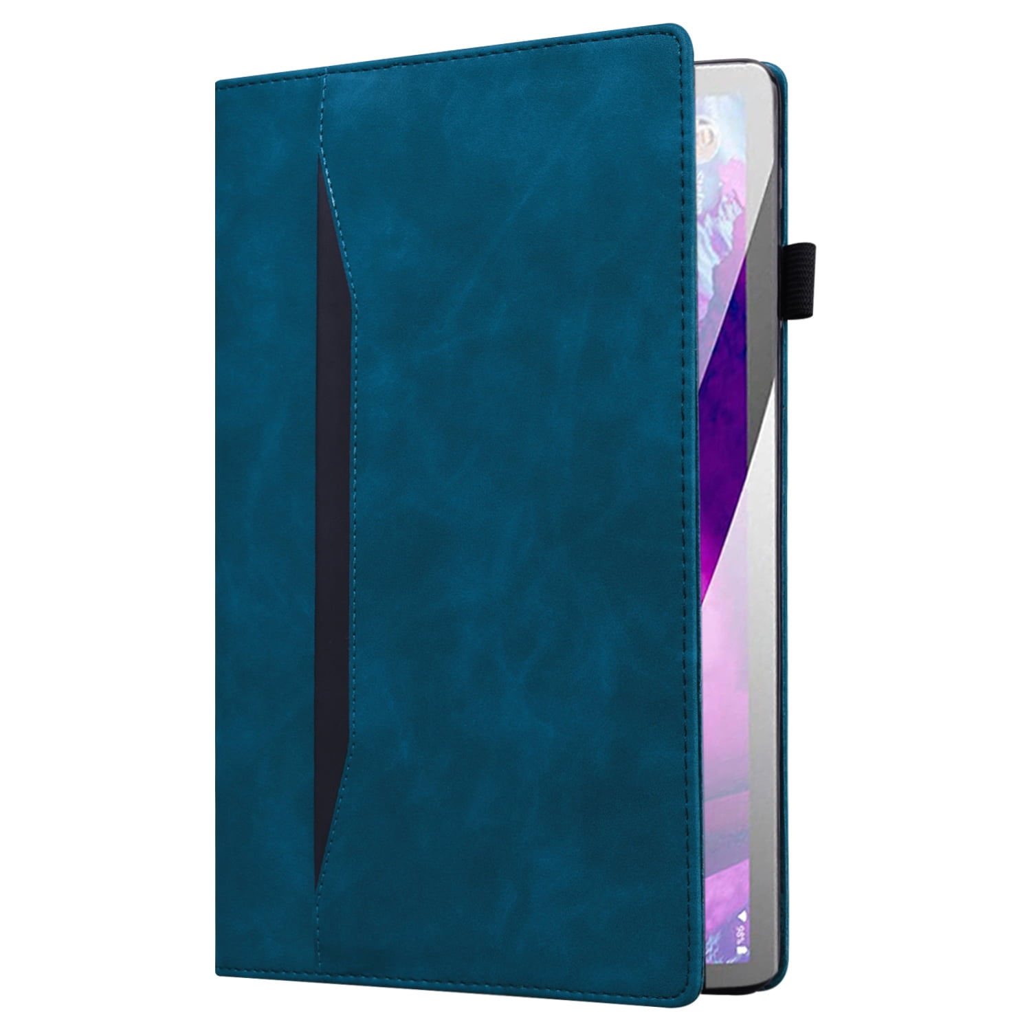 Case for iPad 10th Generation 10.9 Inch 2022, TECH CIRCLE Slim Premium PU Leather Folding Multi-Angle Stand Cover with Front Pocket & Pencil Holder Cover for Apple iPad 10.9 Inch 2022, Blue