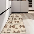 thumbnail image 4 of Beige Highland Cow Fence Pattern Kitchen Rug Mat,Kitchen Runner Rugs Non Skid Washable,Decorative Kitchen Floor Mats for Kitchen,Sink,Laundry,17"X47", 4 of 5