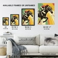 thumbnail image 3 of Artery8 Jockey on Race Horse Artwork Bold Colourful Pop Living Room Art Print Framed Poster Wall Decor 12x16 inch, 3 of 5