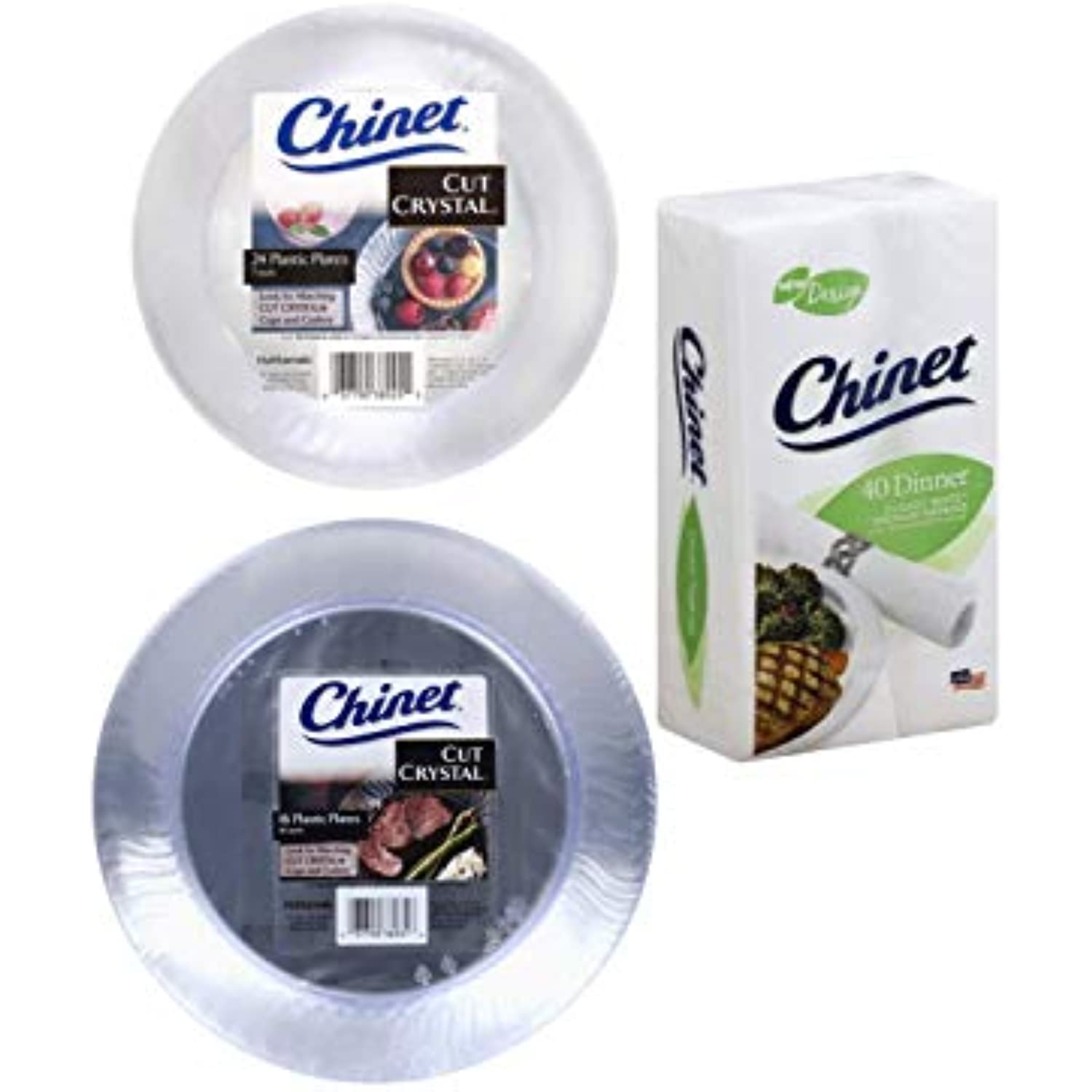 Disposable Household Items, Bundle Of 10 Inch Large And 7 Inch Small Plastic Plates