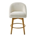 thumbnail image 2 of Better Homes & Gardens Mira Counter Stool 2 Pack, Cream and Light Honey, 2 of 6