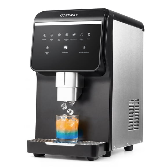 Costway Countertop Ice Machine with Self Dispensing, 80 LBS Per Day, 7.5 LBS Ice Storage