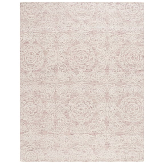 SAFAVIEH Metro Elmer Medallion Area Rug, Dark Pink/Ivory, 9' x 12'