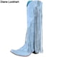 thumbnail image 2 of Retro remache borlas Botas Largas flecos botas de vaquero del Western mujeres 2023 Vintage mujer tacones gruesos botas informales Slip On zapatos femeninos, 2 of 5