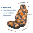 thumbnail image 3 of Balery Various Oranges Pattern Car Seat Cover - Soft & Breathable Front Premium Covers with Non-Slip Protector Fits Most Automotive, Vans, SUVs, Trucks - 1 Unit, 3 of 5