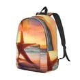 thumbnail image 2 of Daiia Starfish Sunset Sea Beach Vintage Canvas Backpack for Men and Women ,Hiking Backpack,Travel Laptop Bag for School,Large Capacity Backpack, 2 of 8