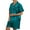 Green, variant on Men Silk Satin Pajamas Set Button Down Sleepwear Short Sleeve Pjs Set Solid Soft 2 Piece Lounge Set Nightwear with Pockets,Blue,2XL
