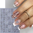 thumbnail image 3 of Adhesivos para uñas ZASKHLD con estampado de leopardo de San Valentín, 6 hojas, 3 of 9