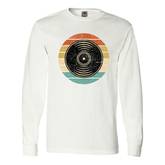 Inktastic Retro Vinyl Record Music Vintage Sunset Long Sleeve T-Shirt