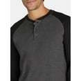 thumbnail image 4 of Burnside Men's Knit Henley Shirt with Long Sleeves, Sizes S-2XL, 4 of 5