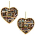 thumbnail image 2 of pstuiky Home Decor 2pc Pendant Decoration Bookcase Hanging Tag Christmas Tree Pendant Bookcase Hanging Tag Sale, 2 of 6